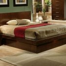 Jessica Queen Size Bed in Lt Cappuccino Finish