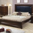 Andrea Queen Size Bed In Dark Oak Finish