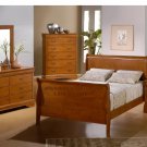 New Queen Size Louis Philippe Bed In Oak Finish