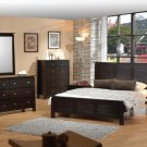 New York Queen Bed Cappuccino Finish