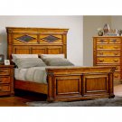 Claudius Collection Pine Finish Hardwood Queen Size Bed