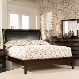 Veronica Leather Headboard King Bed