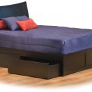 Atlantic Furniture Milano Queen Platform Bed with Flat Panel Footboard