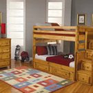 3pc Set Full/Full Stairway Bunk Bed With Drawers (460096/97/98) By Coaster
