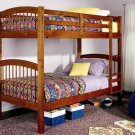 Oak Twin / Twin Bunk Bed - Coaster 460173