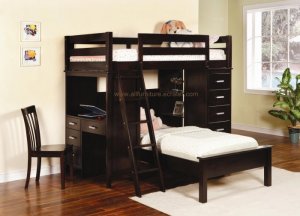 Cascade Cappuccino Desk / Workstation Bunk Bed - Coaster 460133