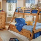 Madeline Twin/Full Wood Bunk Bed With Under Bed Drawers