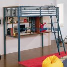 New Style Blue Twin Studio Loft Bed