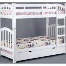Heartland White Finish Twin Size Bunk Bed w/ Trundle