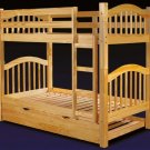 Heartland Honey Oak Finish Twin Size Bunk Bed w/ Trundle