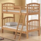 San Marino Maple Finish Twin Size Bunk Bed