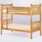 Twin Convertible Bunk Bed in Oil Stain Oak Finish