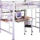 Satin Full Size Bunk Bed w/3 Inch Square Tube