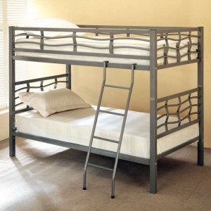 Wave Metal Twin/Twin Bunk Bed
