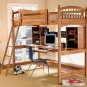 Monaco Workstation Bunk Bed In Warm Brown