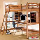 Monaco Workstation Bunk Bed Cappuccino Finish