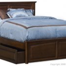 Atlantic Furniture Monterey Full Size Bed with Raised Panel Footboard and Two Drawers