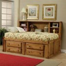 Country Style Bookcase Bed With Drawers