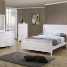 Kelly Youth Full Size 5pc Bedroom Set in White Finish (400231)