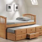 Mill Creek Maple Twin Bed & Trundle w/ Drawers