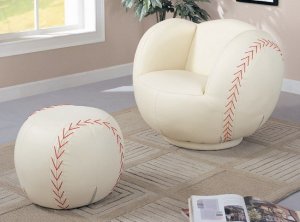 Baseball Chair And Ottoman