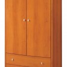 Wardrobe Armoire Emily 2 Drawer in Cherry Finish
