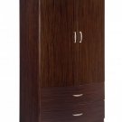 Capri in Dark Brown Color Elegant Modern Armoire