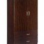 Capri in Dark Brown Color Elegant Modern Armoire