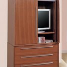 Minotti Contemporary Style Armoire With Metal Accents