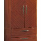 Modern Armoire Adrianna in Warm Cherry Finish