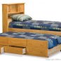 Bookcase Bed Twin Captain's With Ttrundle & Drawers