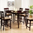 Dining Set Coaster "100208-09" 5 Piece Counter Height
