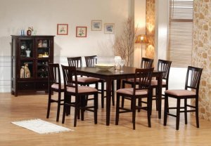 Dining Set 7-Pc Cappuccino Finish Counter Height 100331/32