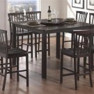 Dining Set Carol 9pc Counter Height In Cappuccino Finish