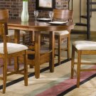 Dining Set Counter Height 5 Piece Round Table with Extention in Oak Finish 101008
