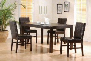 Dining Set Dayton Cappuccino Parson 5PC