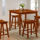 Dining Set (CO150061)Toledo Solid Wood Counter Height 5pc in Oak Finish