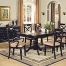 Dining Set Karina 7 Piece in Black Finish