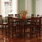 Dining Set Carol 5pc Counter Height In Walnut Finish