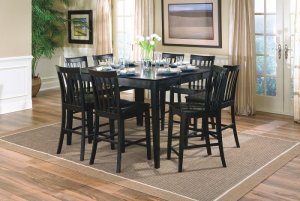 Dining Set Carol 9pc Counter Height In Black Finish