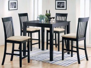 Dinette Set Miranda 5pc Pack Espresso Counter