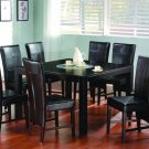 Dining Set Susan Contemporary Cappuccino Finish 9PC