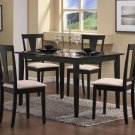 Dining Set Simona Black Finish 5PC
