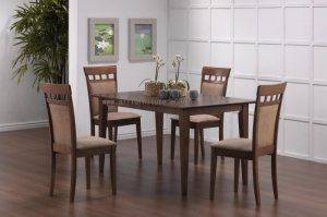 Dining Set Carla Walnut Finish 5PC