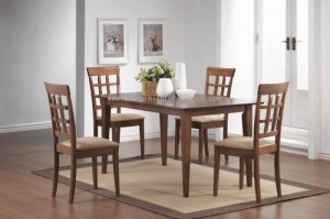 Dining Set Hudson Walnut Finish 5PC
