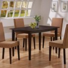 Dining Set Parson 5pc with Microfiber Chair