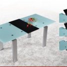 Dining Table T-214 Modern with Extendible Glass Top