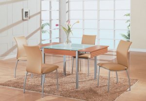 Square Table with A3232DT Transitional 5pc Dining Set