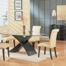 Dining Room Set G018 5pc with Oval Table and Beige Chairs