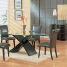 Dining Room Set G018 5pc with Oval Table and Brown Chairs